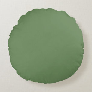 Sea Glass Grün einfarbig minimalistisches Design Rundes Kissen