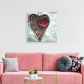 Sea Glass Heart Leinwanddruck (Insitu (Wohnzimmer))