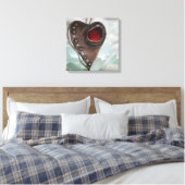 Sea Glass Heart Leinwanddruck (Insitu (Schlafzimmer))