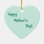 Sea Glass Heart Mother's Day Ornament (Hinten)