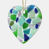 Sea Glass Heart Mother's Day Ornament (Links)