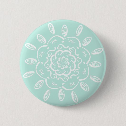 Sea Glass Mandala Button (Vorderseite)