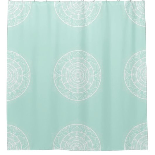 Sea Glass Mandala Duschvorhang (Vorderseite)