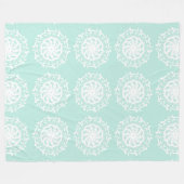Sea Glass Mandala Fleecedecke (Vorderseite (Horizontal))