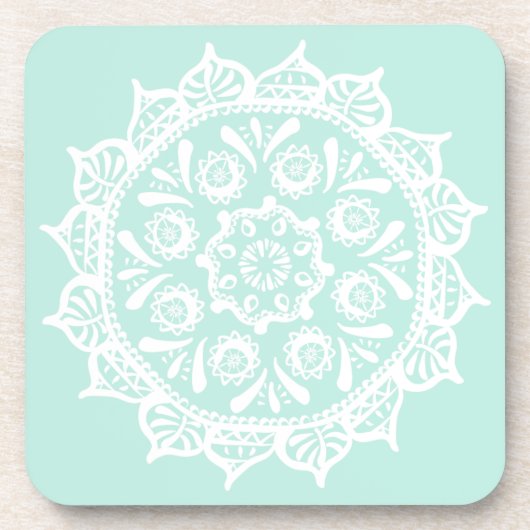 Sea Glass Mandala Getränkeuntersetzer (Vorderseite)