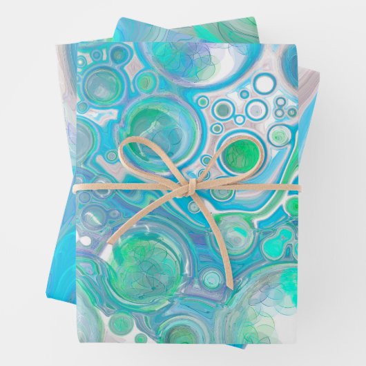 Sea Glass Marble Geburtstag Geschenkpapier Set (Beispiel)