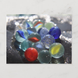 Sea Glass Marble Postkarte