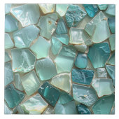 Sea Glass Mosaic Teal ID1183 Fliese (Vorderseite)