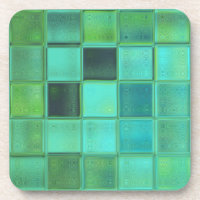 Sea Glass Mosaik Art Untersetzer Set mit Korkeiche