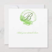 Sea Glass Muschel Beach Hochzeitseinladungen Einladung (Rückseite)