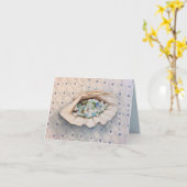 Sea Glass Muschel Karte (Gelbe Blume)