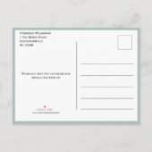 Sea Glass Musiknoten Save the Date Postkarte (Rückseite)