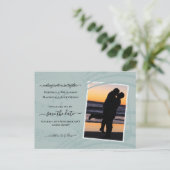 Sea Glass Musiknoten Save the Date Postkarte (Stehend Vorderseite)