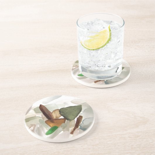 Sea Glass oder Beach Glass Untersetzer (Seite)