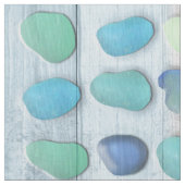 Sea Glass on Driftwood Stoff (Nahaufnahme)