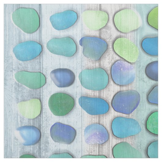 Sea Glass on Driftwood Stoff (Muster)
