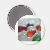Sea Glass Orange Magnet (Vorderseite/Rückseite)