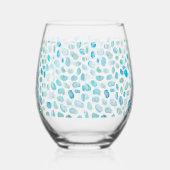 Sea Glass Painting Pattern Coastal Weinglas Ohne Stiel (Links)