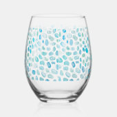 Sea Glass Painting Pattern Coastal Weinglas Weinglas Ohne Stiel (Links)