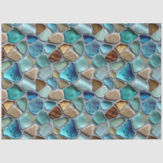 Sea Glass Pattern Decoupage Seidenpapier (Vorderseite)