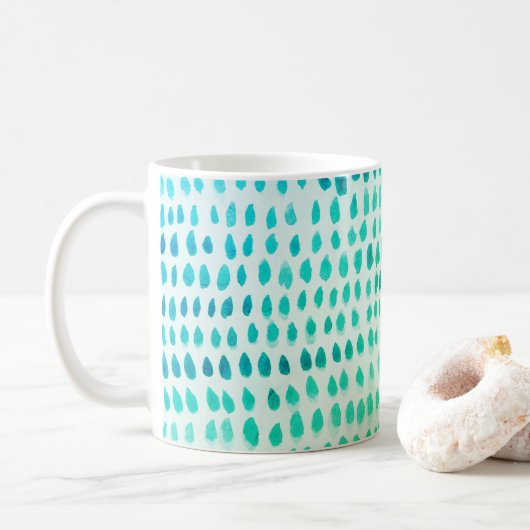 Sea Glass Pebble Painting Beach Tasse (Mit Donut)