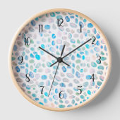 Sea Glass Pebble Painting Beach Textur Muster Uhr (Vorderseite)