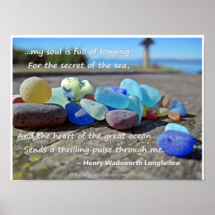 Sea Glass Poster - mit Zitat
