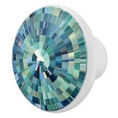 Sea Glass Radial Facets Keramik Knock Keramikknauf (Rechts)