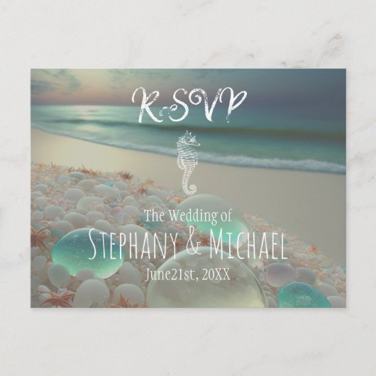 Sea Glass Seepferd Beach UAWG Postkarte (Vorderseite)