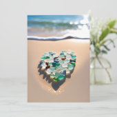 Sea Glass Serenity Feiertagskarte (Stehend Vorderseite)