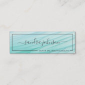 Sea Glass Tides | Blue Watercolor Business Mini Visitenkarte (Vorderseite)