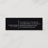 Sea Glass Tides | Blue Watercolor Business Mini Visitenkarte (Rückseite)