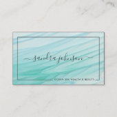 Sea Glass Tides | Blue Watercolor Business Visitenkarte (Vorderseite)