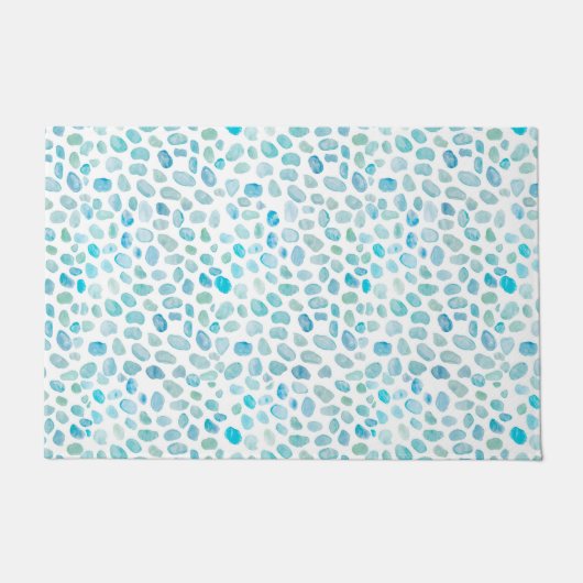 Sea Glass Türkis Beach Pebble Fußmatte (Vorderseite)