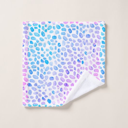 Sea Glass Türkis Muster Beach Badetuch Set (Waschlappen)