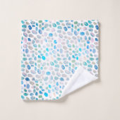 Sea Glass Türkis Muster Beach Badetuch Set (Waschlappen)