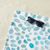 Sea Glass Türkis Muster Meerjungfrau Strandtuch (Beispiel)