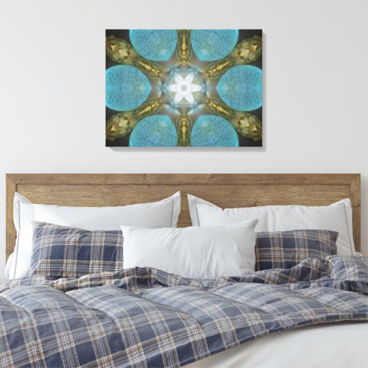 Sea Glass Wellness-Center Mandala Leinwand (Insitu (Schlafzimmer))