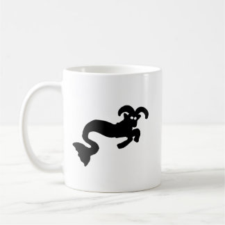Sea Goat Zodiac Mug – Minimal Capricorn Silhouette Kaffeetasse