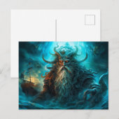 Sea God Rising from Ocean Fantasy Painting Postkarte (Vorne/Hinten)