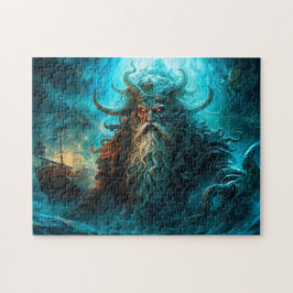 Sea God Rising from Ocean Fantasy Painting Puzzle