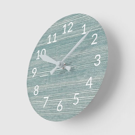 Sea Grass Painting Beach Texture Pattern Runde Wanduhr (Winkel)