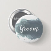 Sea-Gray-Wasserfarbe - Schaltfläche "Eigener Groom Button (Vorne & Hinten)