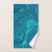 Sea Green Agate Marble Abstraction Badhandtuch Set (Handtuch)