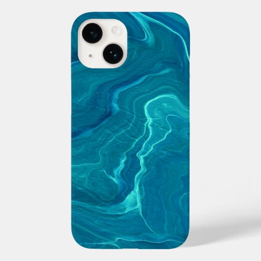 Sea Green Agate Marble Abstraction Case-Mate iPhone Hülle (Rückseite)