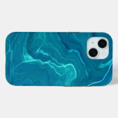 Sea Green Agate Marble Abstraction Case-Mate iPhone Hülle (Rückseite (Horizontal))