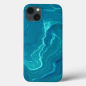 Sea Green Agate Marble Abstraction Case-Mate iPhone Hülle (Rückseite)