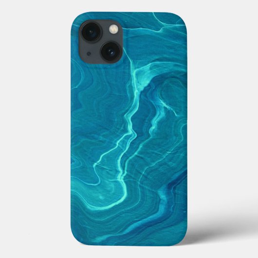 Sea Green Agate Marble Abstraction Case-Mate iPhone Hülle (Rückseite)