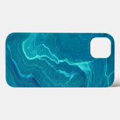 Sea Green Agate Marble Abstraction Case-Mate iPhone Hülle (Rückseite (Horizontal))