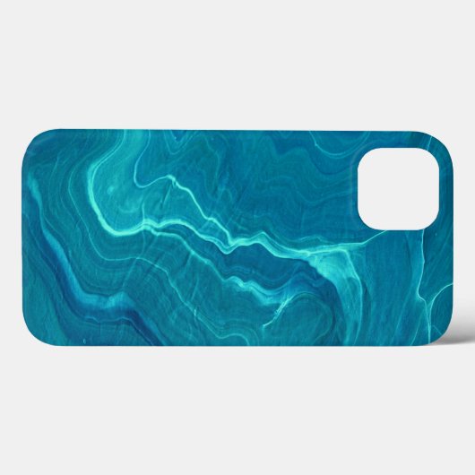 Sea Green Agate Marble Abstraction Case-Mate iPhone Hülle (Rückseite (Horizontal))